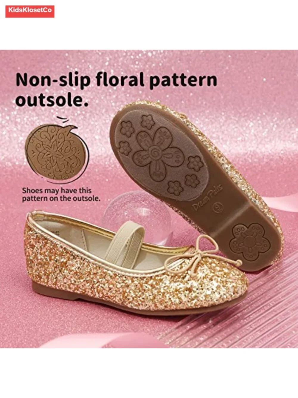 Toddler Girls Dress Shoes Party Wedding Flower Girl Ballet Flats with Bow